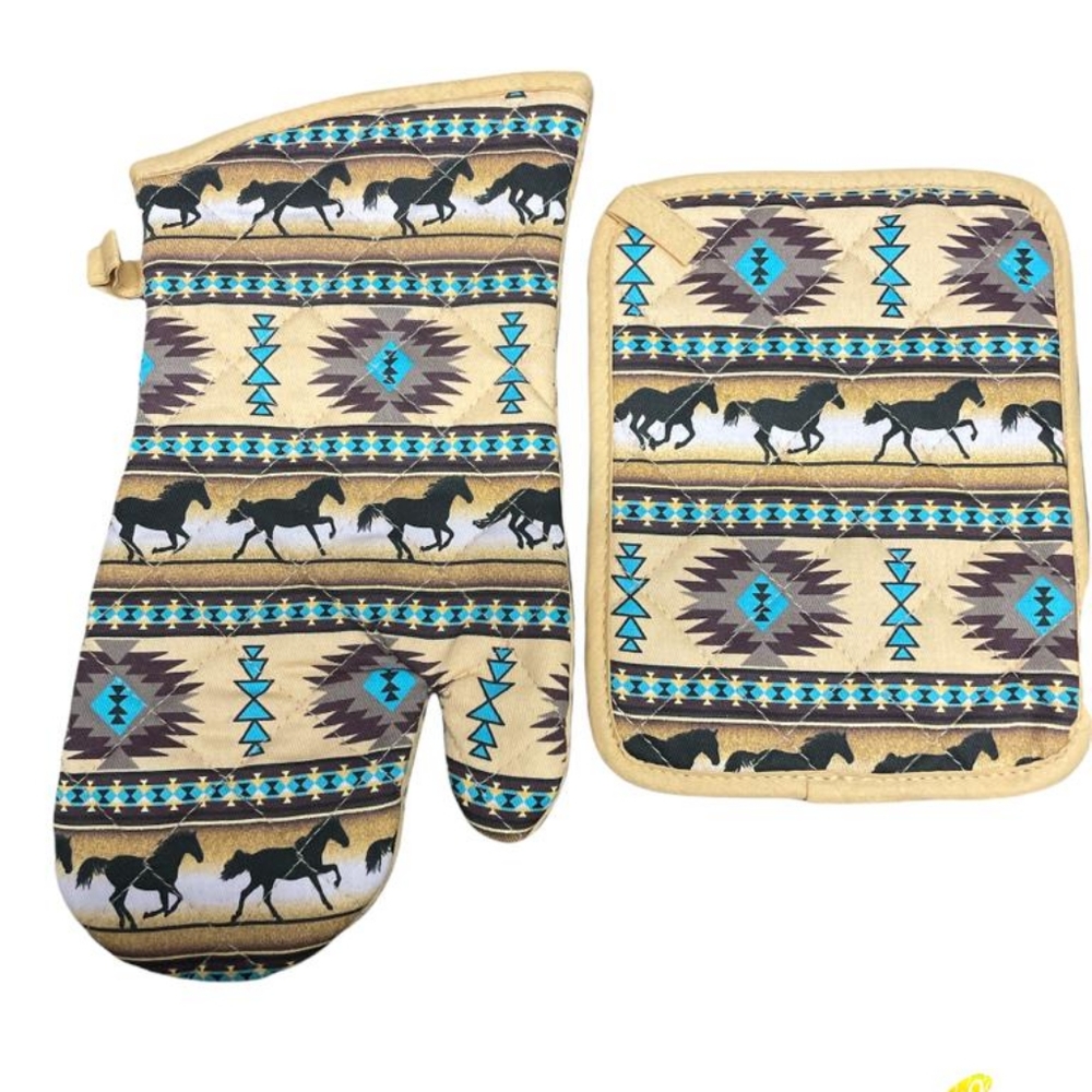 Oven mitt with Pot Holder